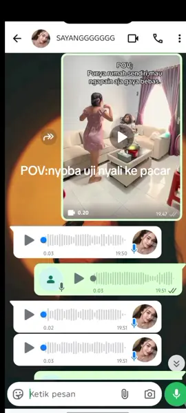 Ujinyali isengin ayangg wkwk