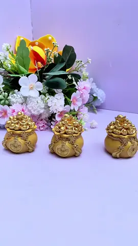 Combo 3 hũ vàng tài lộc. Một hũ đựng gạo, một hũ đựng nước, một hũ đựng muối #taphoamelinh2 #huvangtailoc #dothocung #giadungtienich #xh 
