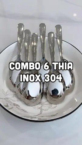 Combo 6 thìa muỗng inox 304
