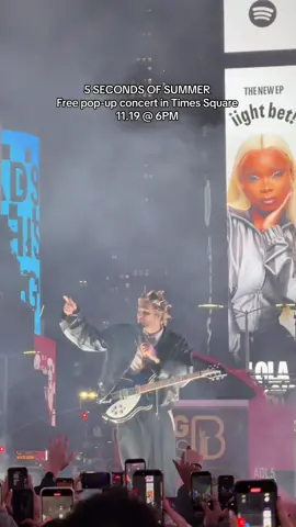 @5 Seconds of Summer took over the Big Apple! Their bus drove through Columbus Circle on their way to a free Pop-Up Concert in @Times Square NYC! Did you make it? Make sure your notifications are on in the @Average Socialite app for events like this! #5sos #5secondsofsummer #nyc #newyorkcity #nycnews