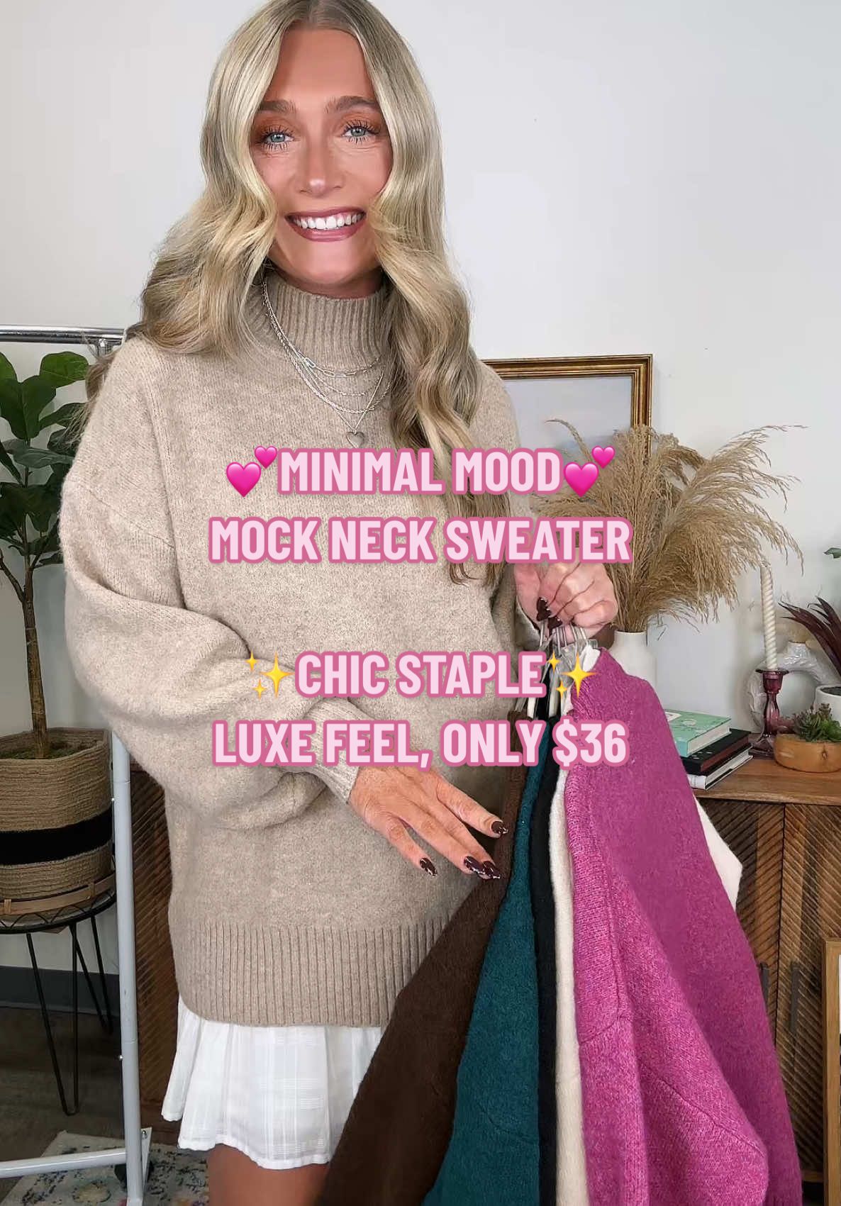 The kind of sweater that makes simple look so chic 🤎 Our Minimal Mood Mock Neck Sweater brings that sleek silhouette and timeless knit texture you’ll reach for all season long. 🧶 Soft, refined mock neck design ✨ Clean, minimal texture with a modern feel 🧵 Effortlessly versatile for workdays, weekends & everything between 🌈 Available in classic, go-with-everything shades 💲 $36 #madisonandmallory #mocknecksweater #minimalstyle #fallknits #everydaylayers       