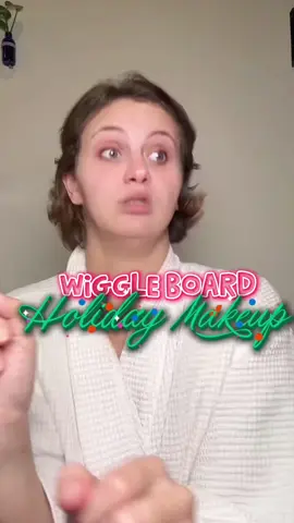 WIGGLE BOARD holiday makeup edition! (Play in 2x speed for a fun ride)  PRODUCTS: SCOTCH TAPE OG 🫡 @ColourPop Cosmetics X Stranger Things Eyeshadow Palette  @Rare Beauty black liquid liner #comedy #makeup #fun #makeuptutorial #makeupchallenge 