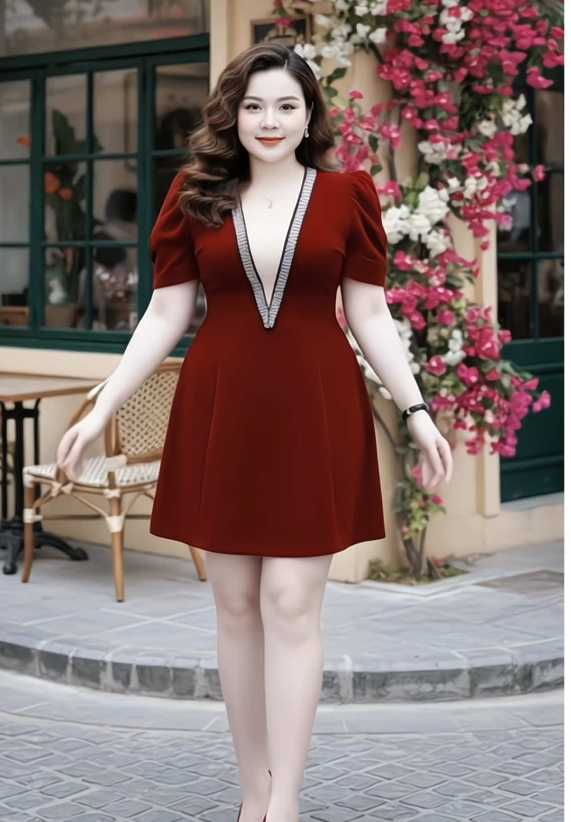 Đầm nhung bigsize thiết kế tay phồng sang trọng #dambigsize #damnhungbigsize #macdepmoingay #thoitrangbigsize #thoitrangnubigsize6  @Thời Trang Nữ Bigsize 6  @Thời Trang Nữ Bigsize 6  @Thời Trang Nữ Bigsize 6 