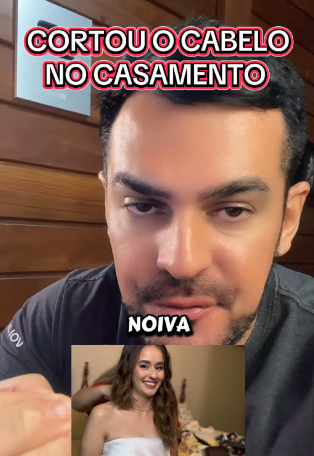 Cortou o cabelo no casamento 