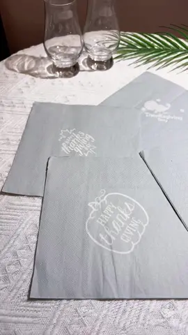 Add a touch of Thanksgiving magic to your table with custom-engraved napkins. 🦃✨ Using the ComMarker Omni X 10W uv laser engraver machine. #laserengraver #thanksgiving #laserengraved #lasermarking #DIY 