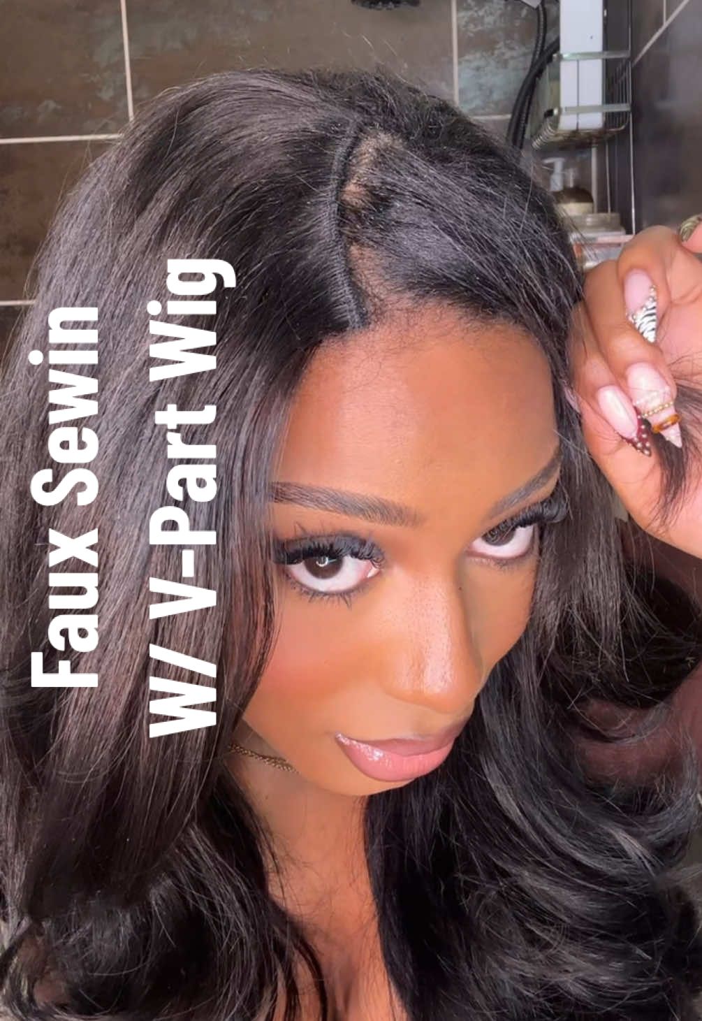 Sew in is still a trend. Perfect for beginner wig makers! This v part has given me so many surprises! Hair from @mamushowhairstore.#vpartwig#sewin#bodywavewig#mamushowhairstore #tiktokshopblackfriday 