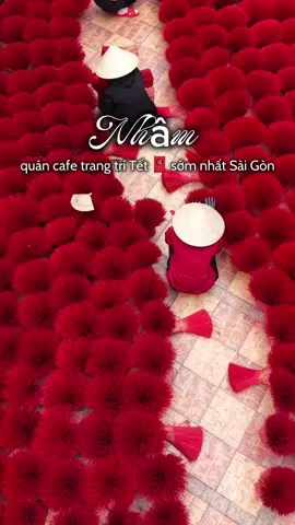 quán cafe trang trí Tết sớm nhất Sài Gòn #nhamcoffee #Tet2026 #coffee #cafesongao #viral 