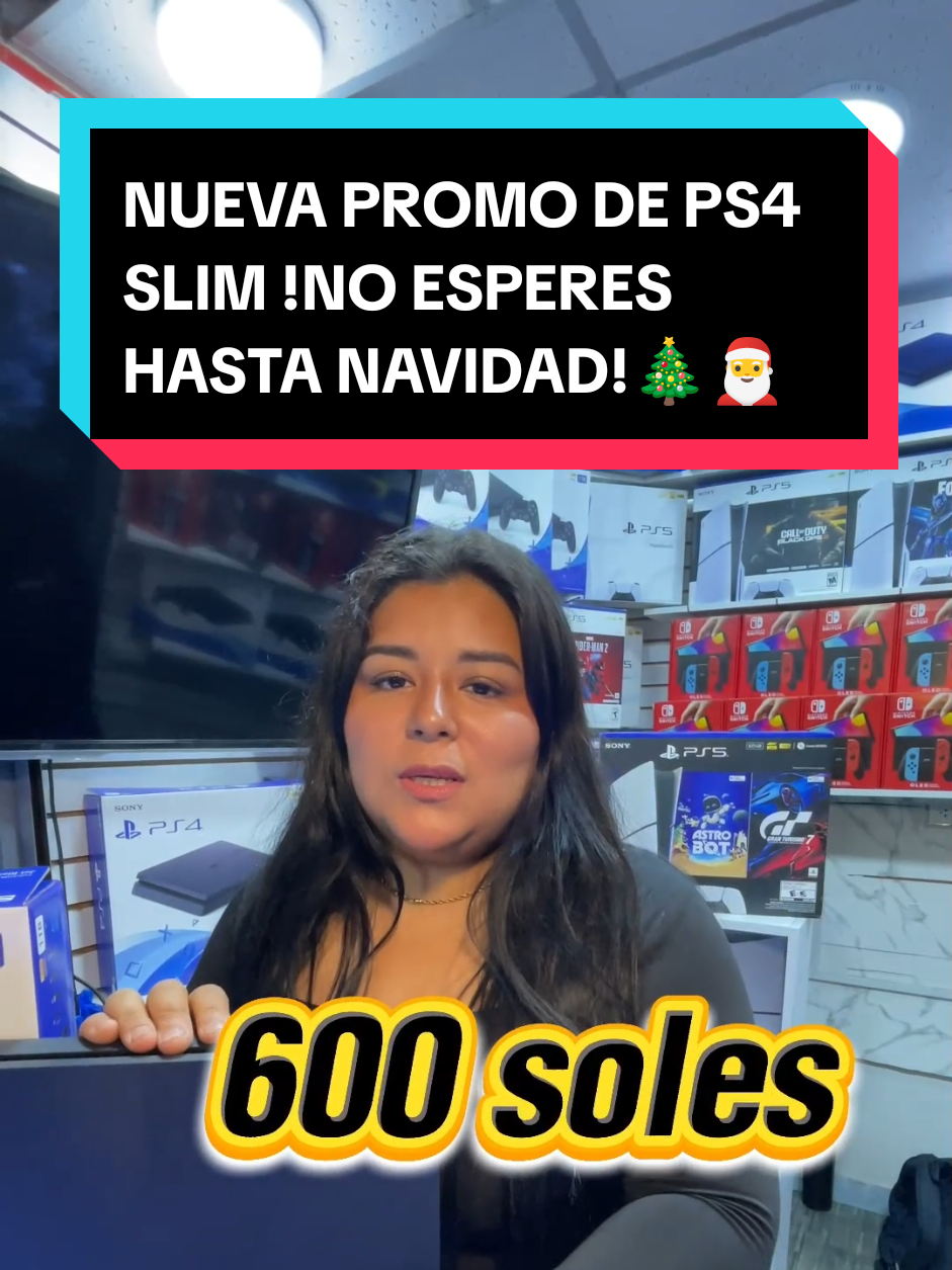 🎮✨ Lanzamos una promoción totalmente nueva de PS4 Slim a un súper precio por la temporada navideña 🎄🔥. Y lo mejor de todo: te la llevas con un año completo de garantía para que juegues sin preocupaciones. No esperes a que llegue Navidad… consigue tu PS4 desde ahora y disfruta antes que todos 🚀🛒. #playstation #playstation4 #ps4 #ofertas #barato 