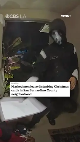 An investigation is underway in Yucaipa after multiple Christmas cards containing vulgar messages were left in a neighborhood overnight on Monday, leaving some residents on edge. “I pick it up, open it, and it reads, ‘Santa, I want the head of a Nazi under my tree,’” Jaret McComas, one of the residents who received one of the troubling cards, said. Doorbell camera footage from some of the homes shows masked men placing the cards, each with a different threatening message, and then blowing a kiss to the camera.