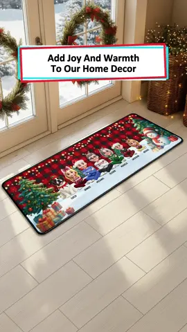 Cozy up your home this Christmas with a family runner rug 💖 #wanderprints #personalized #gifts #Christmas #giftforfamily