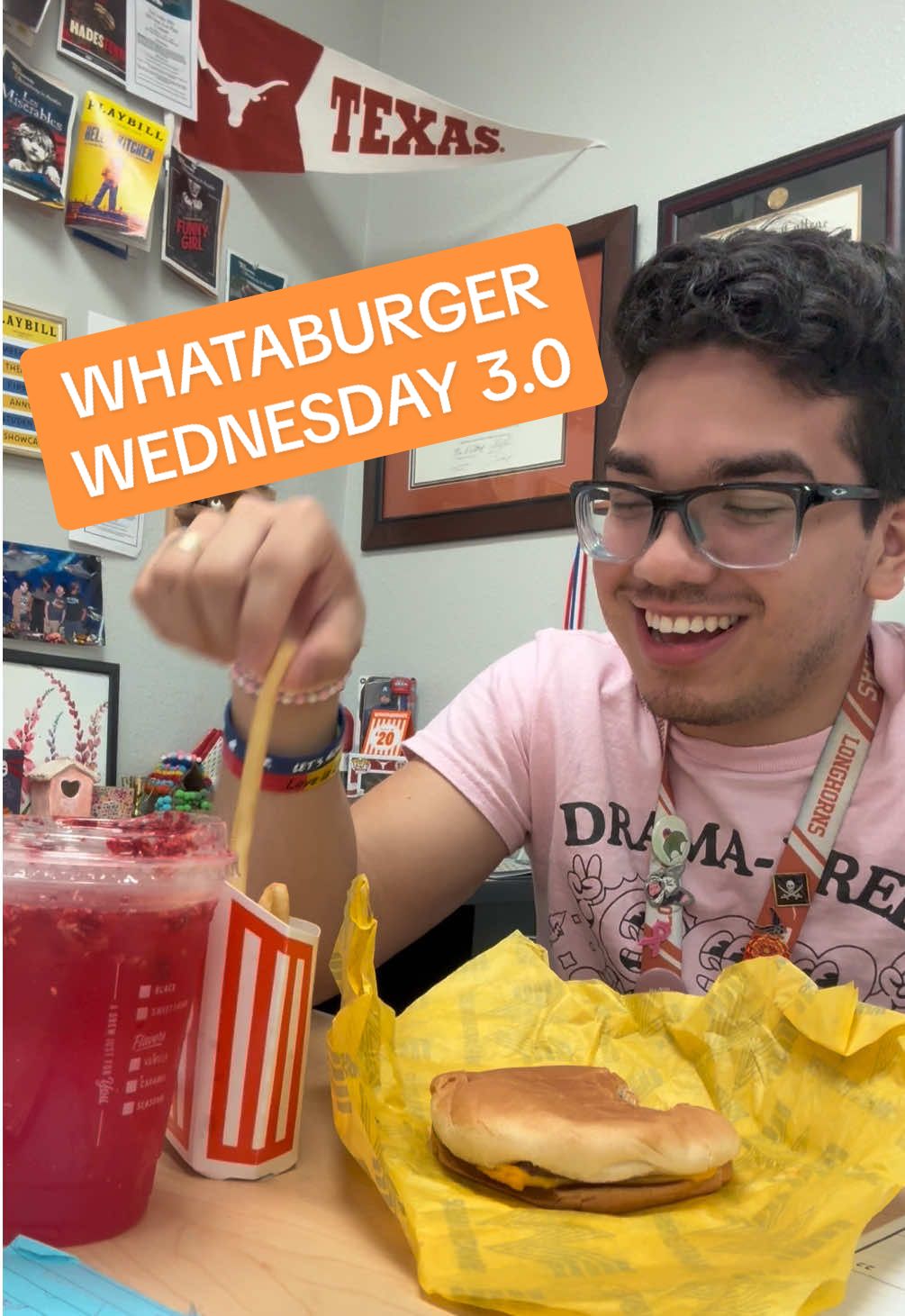 Warning: I ramble about directing my school’s first ever musical (and give a sneak peek at my amateur choreography skills) on Whataburger Wednesday! Sorry for the late post on Whata Wednesday. We had a pre-audition meeting which had a great turnout! Super pumped the kiddos are excited for this show!  See y’all next week! #fyp #teachersoftiktok #theatreteacher #whataburgerwednesday #life 