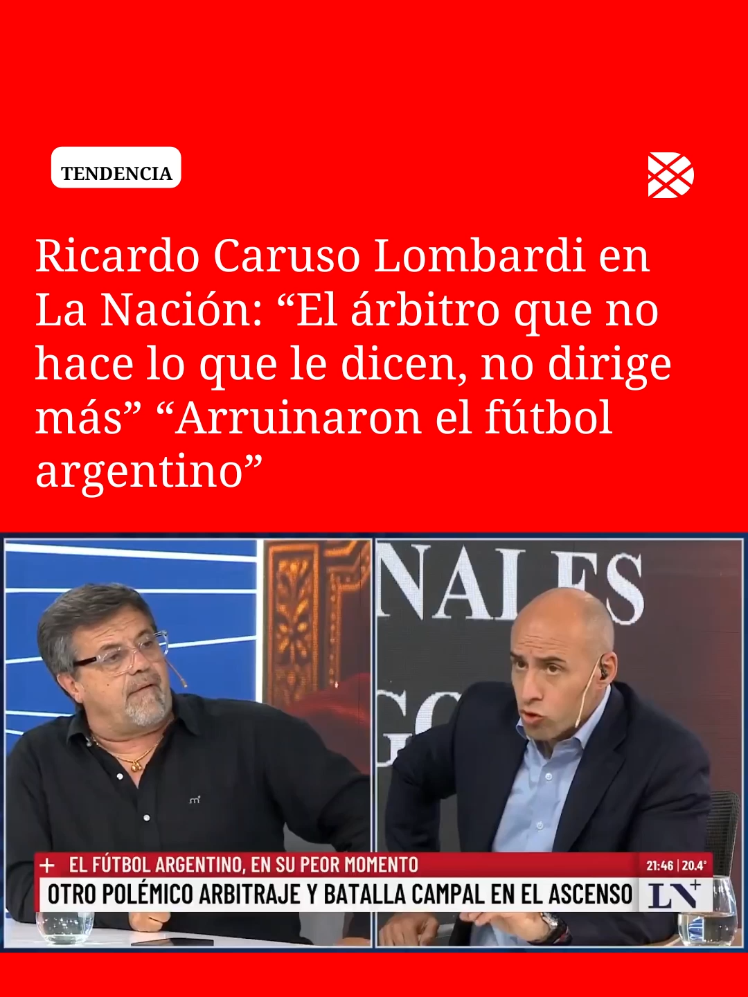 #DiarioGranArgentina | 💬 Ricardo Caruso Lombardi habló sobre los polémicos arbitrajes y apuntó contra la cúpula de la AFA: “Arruinaron el fútbol argentino”. . . ¿Que opinas? Te leemos en los comentarios.. #argentina #reels #futbolargentino #carusolombardi