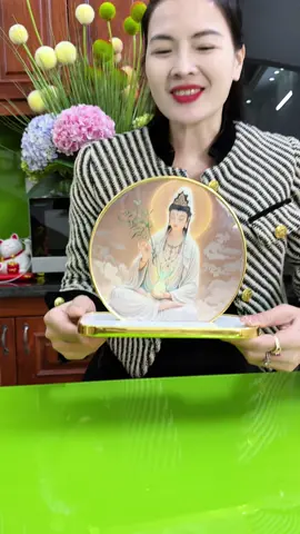 Tranh gỗ tráng gương cao cấp quan âm Bồ tát #tranhgotrangguong #tranhquanambotat #xuhuongtiktok2025 #lycocham1987 