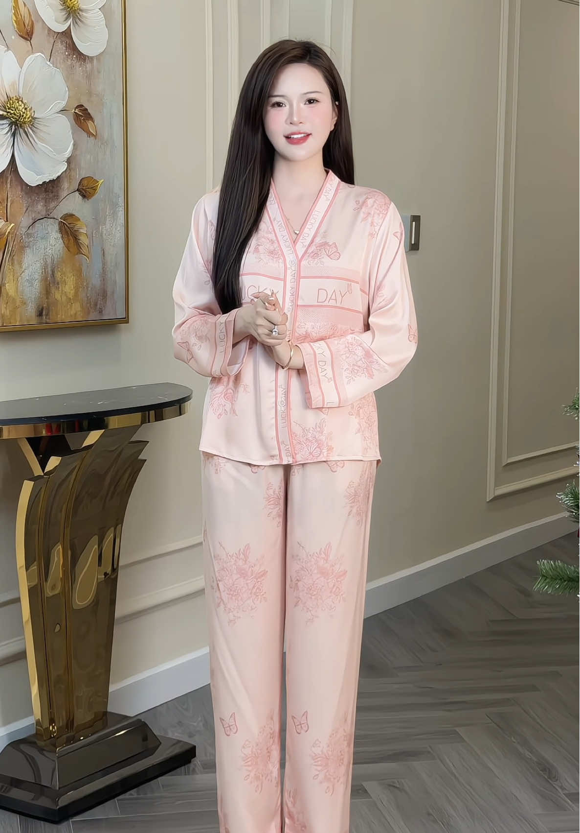 Bộ lụa mặc nhà siêu thoải mái #champhanreview #pijama 