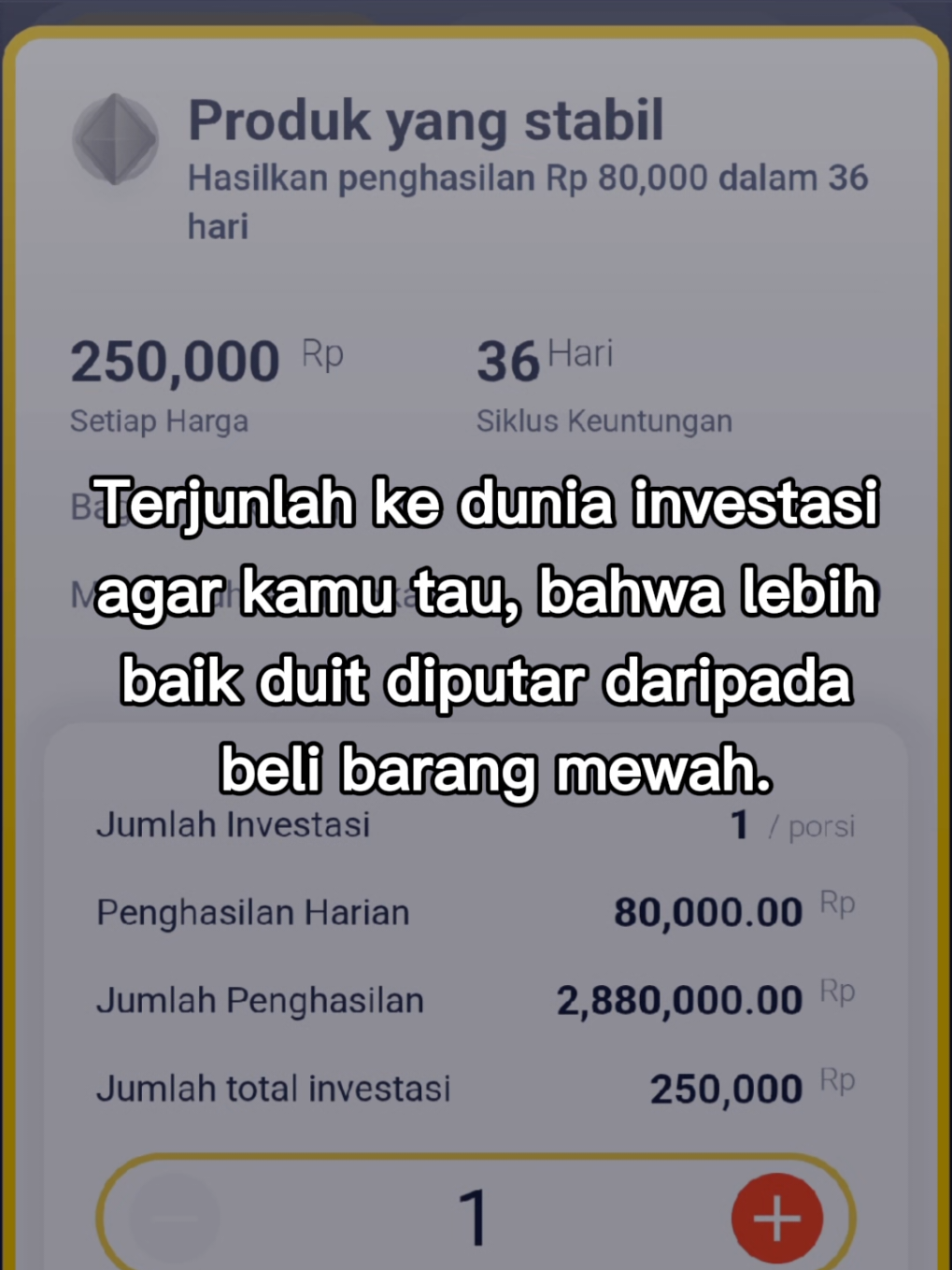 Kalau gak dimulai dari sekarang, mau kapan lagi ? #rarockinvestasi #investasi #investasipemula #xyzbcafypシ #foryoupage 