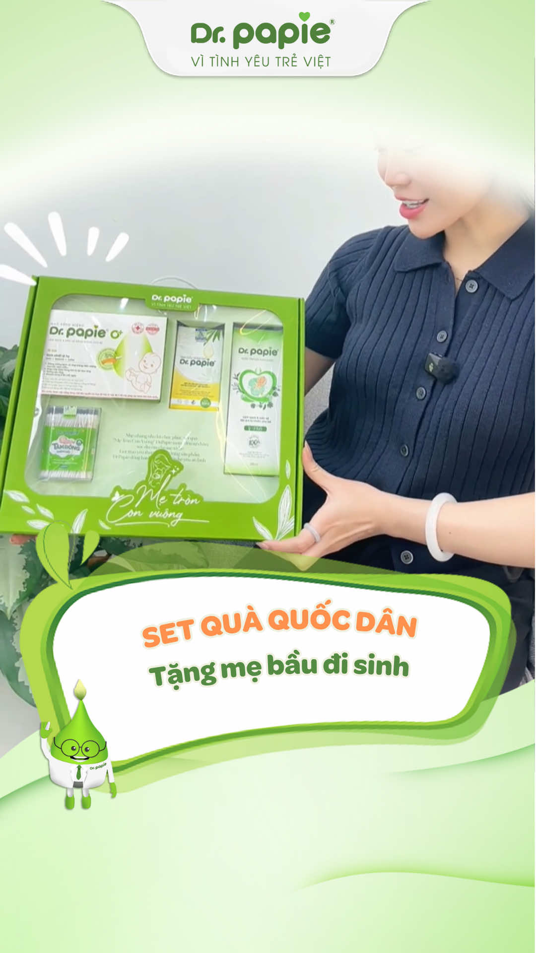 Tặng mẹ đi sinh một set quà không chỉ đẹp mắt…mà còn đúng những gì mẹ thật sự cần. Chọn ngay Combo Mẹ Tròn Con Vuông nhà Dr.Papie. #DrPapie #Combodisinh #metronconvuong #mebimsua #quatang 