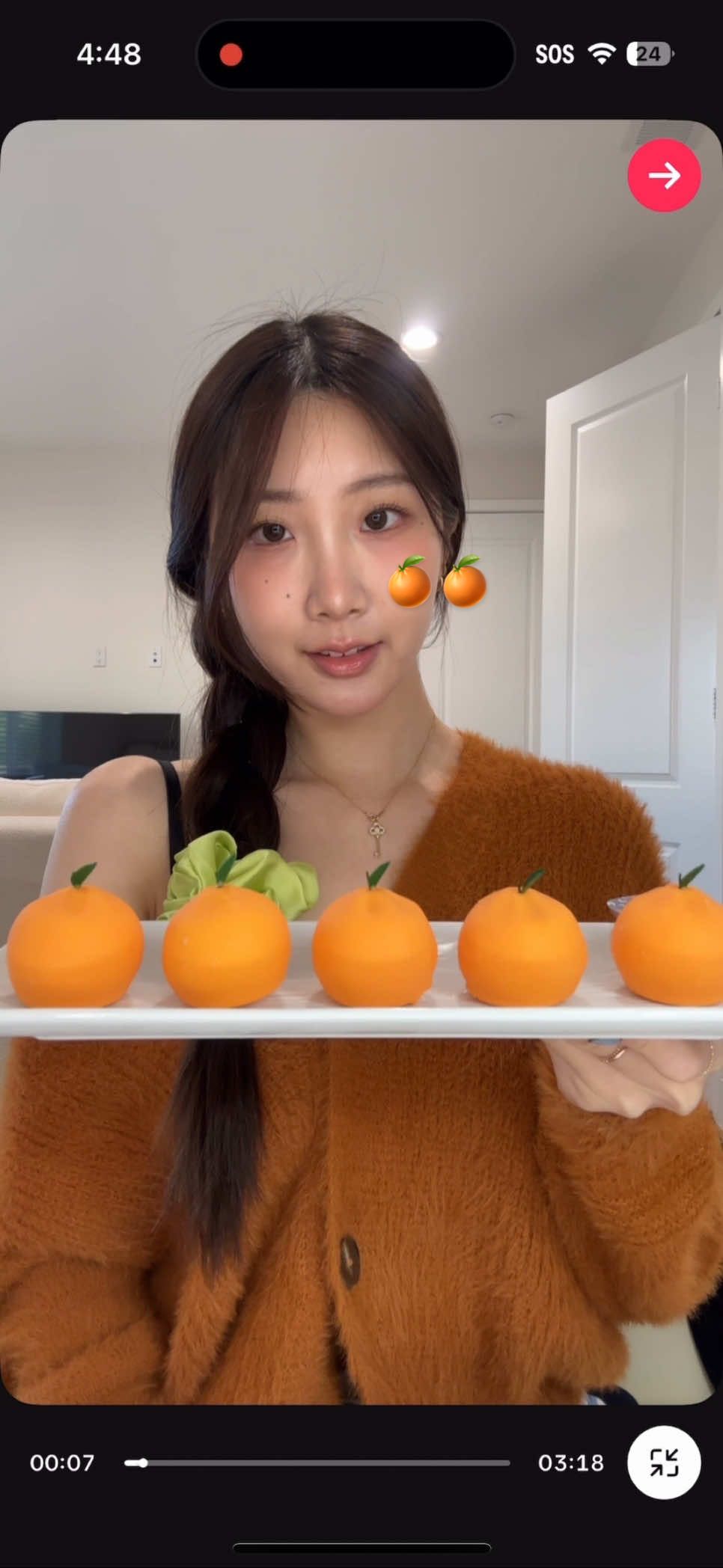 Im backkkkkkk 🥹 #beautifuldesserts #crunch #orangepastry #viraldessert #orangedessert 