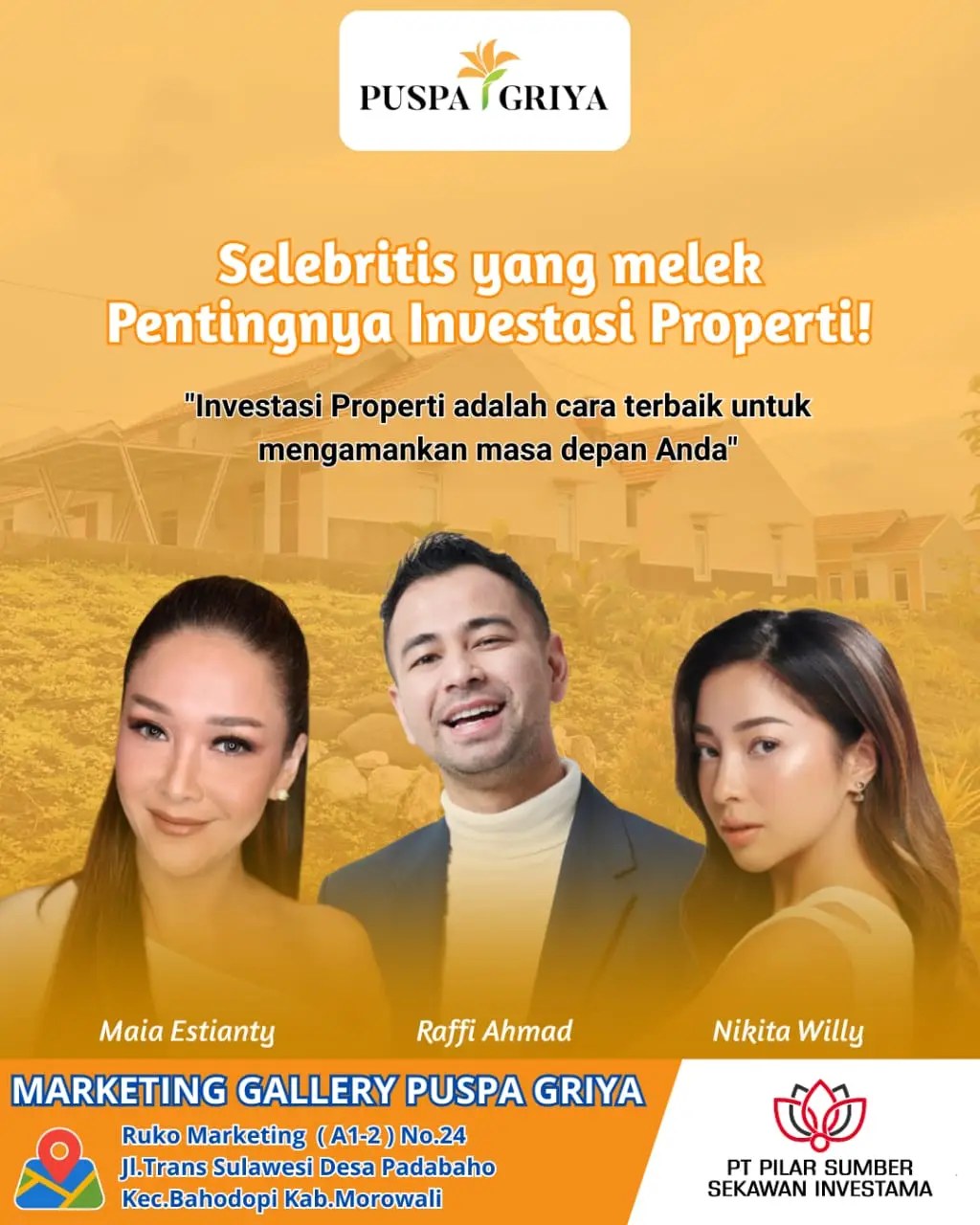 Beberapa selebriti Indonesia yang melek pentingnya Investasi Properti 😍 Salah satunya Investasi rumah adalah cara yang efektif untuk membangun kekayaan jangka panjang 🤗‼️ Segera investasikan di Perumahan Puspa Griya 👏👏👏 Hubungi Marketing Kami : (0821 7118 8880)  #helmkuning#livin#bcaxyz#viraltiktok#raffinagita1717
