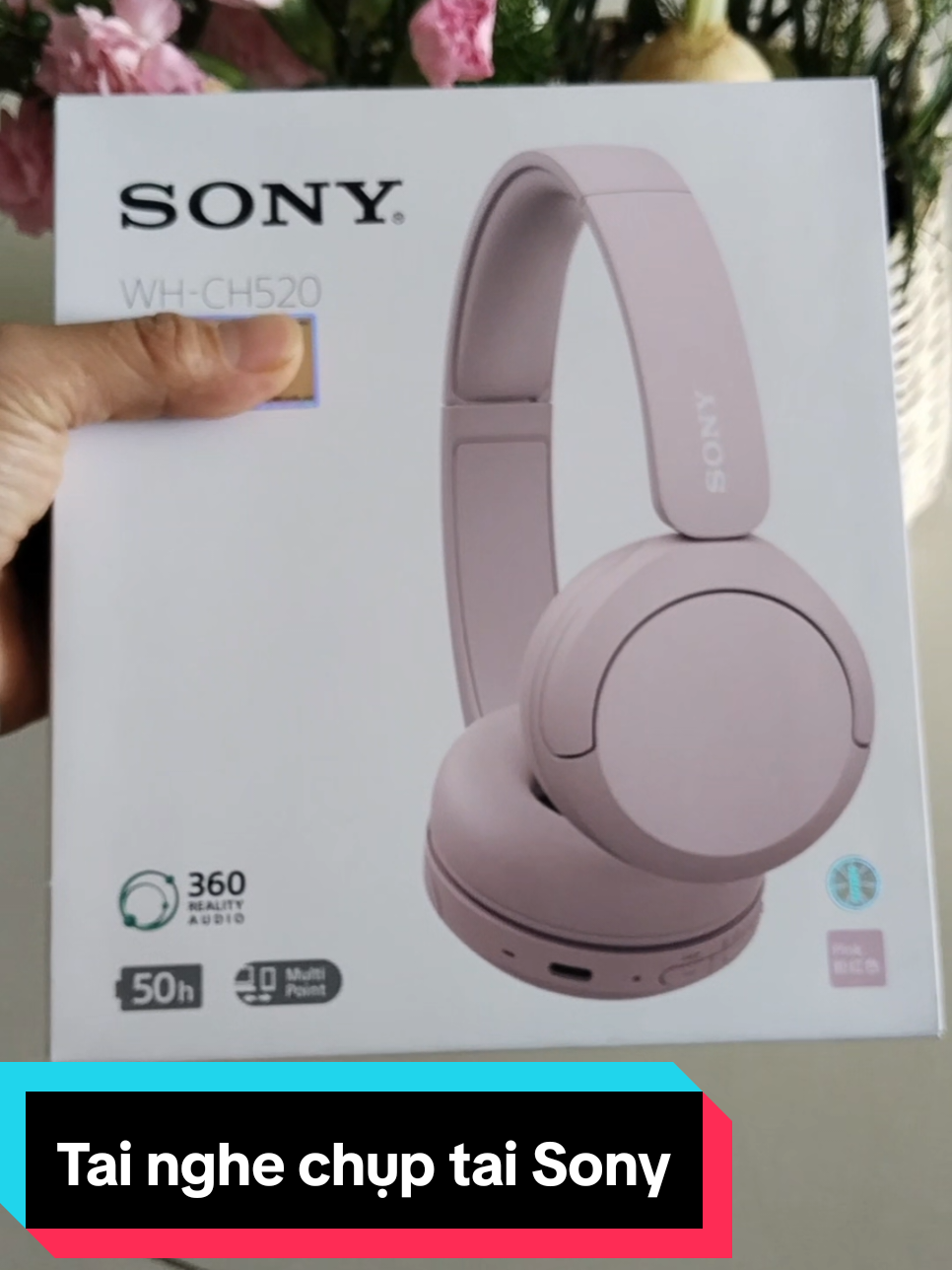 Tai nghe chụp Bluetooth SONY WH-CH520 #chinhhang #sony #tainghe #fy #viraltiktok 