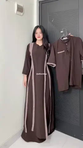 gamis gen z versi couple 🤎 #gamiscouple #gamisgenz #dresspasangan #gamissyari #gamiskekinian 