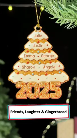 Add sweetness to your tree with this gingerbread acrylic ornament 🎄 #wanderprints #personalized #gifts #christmas #giftforfamily