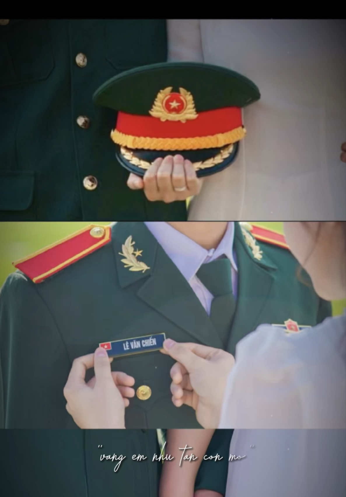 Hẹn anh ngày áo anh không tiết, Vai anh không cầu, Đầu anh không mũ, Người anh không quân phục, 