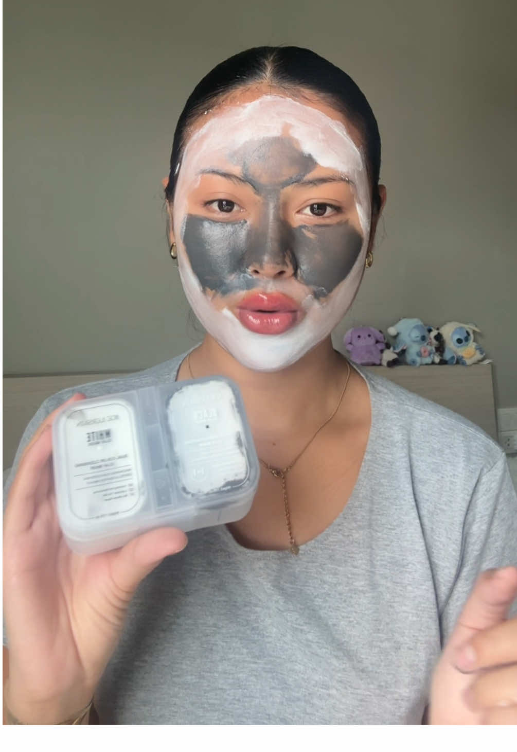 มาส์กติดต่อกัน คือผิวมันลดลง ผิวนุ่มสะอาดมากกก ✨🤍 #icelerskin #claymask 