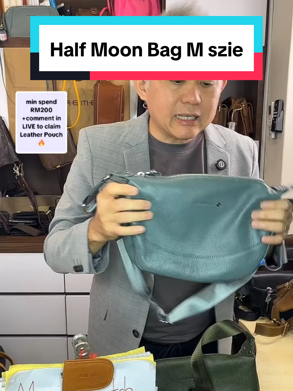 Half Moon Bag M Size. #unclel #slingbag #begsilang #begperempuan #begwanita 