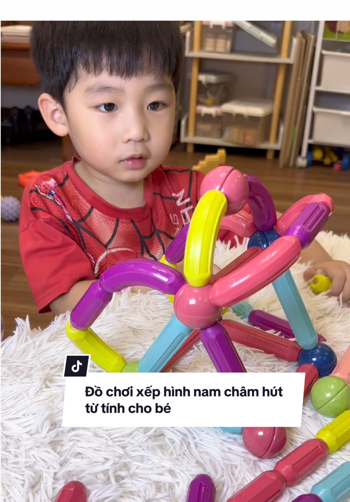 Chơi cùng con bộ đồ chơi xếp hình nam châm hút từ tính giúp con phát triển tư duy thông minh #viral #đồchơi #trending #fypシ゚viral #dochoitreem 
