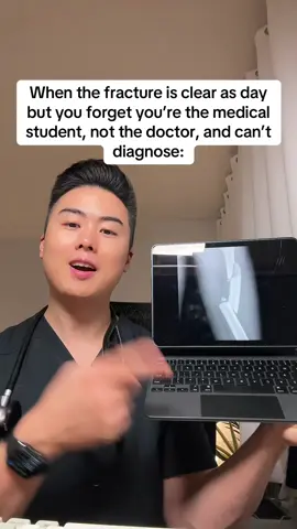 As a med student I’d see an obvious fracture and still tell the patient I’m not sure, the doctor will tell you 🤐😅 #fyp #doctor #comedy 