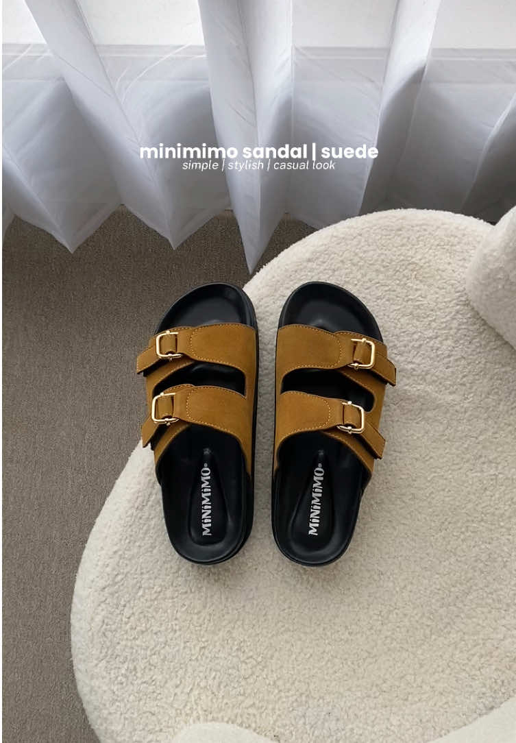 looknya bener-bener simple,matterialnya juga nyaman banget buat dipake seharian!😍 #minimimosandal #sendalwanita #sandal #sandals #sendalviral 