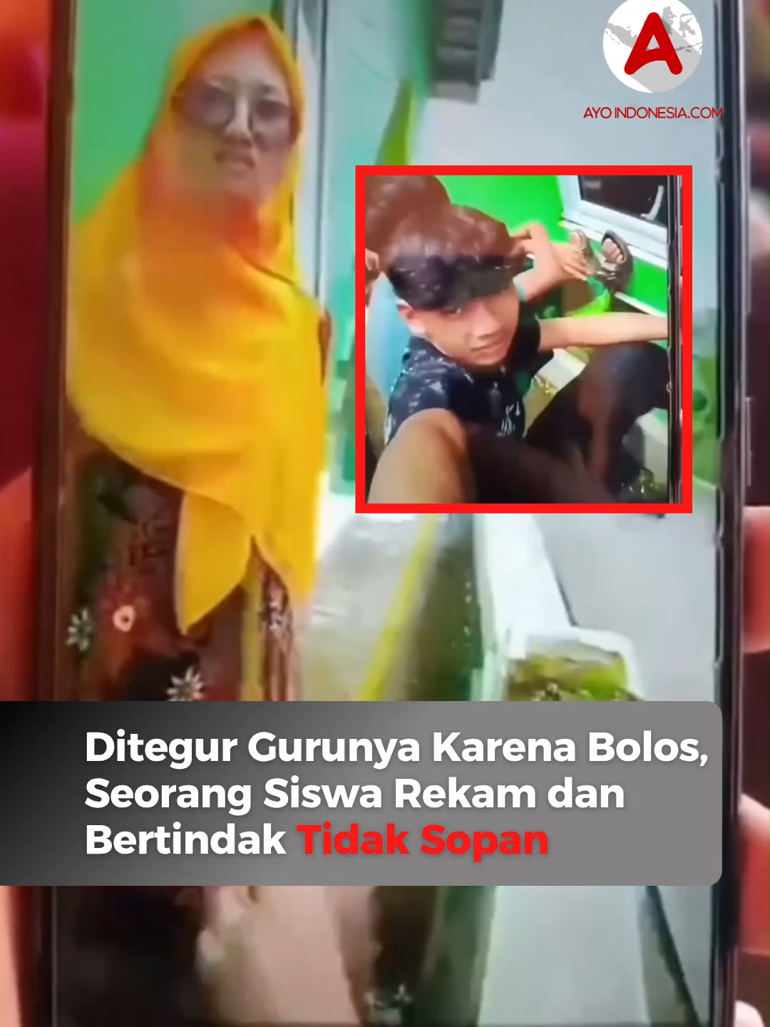 Seorang siswa nekat menantang gurunya saat ditegur karena sering bolos. Momen tak terpuji itu bahkan direkam sendiri olehnya ketika sang guru memberi nasihat. Peristiwa ini dilaporkan terjadi di sebuah sekolah di wilayah Kaloran, Temanggung, Jawa Tengah. Video tersebut langsung menyebar luas dan memicu kemarahan warganet. Banyak yang menilai tindakan siswa itu tidak menunjukkan etika maupun rasa hormat. Follow terus @ayoindonesiacom #guru #siswa #bolos #temanggung