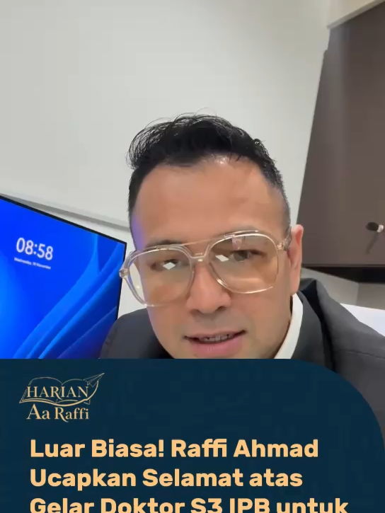 Raffi Ahmad beri ucapan langsung untuk Pak Wamentan Sudaryono atas raihan gelar Doktor S3 dari IPB #raffi #raffiahmad #fyp