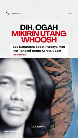 Badan Pengelola (BP) Investasi Daya Anagata Nusantara (Danantara) bilang kalo Menteri Keuangan Purbaya Yudhi Sadewa akan ikut menangani permasalahan utang kereta cepat Jakarta-Bandung atau Whoosh. Hal ini dipastikan oleh Chief Investment Officer (CIO) Danantara Pandu Sjahrir sesuai yang dikatakan Presiden Prabowo Subianto akan selesaiin masalah utang Whoosh. Via : CNN Indonesia #pdiperjuangan #anggotafraksipdiperjuangan #whoosh #keretaapi #purbaya 