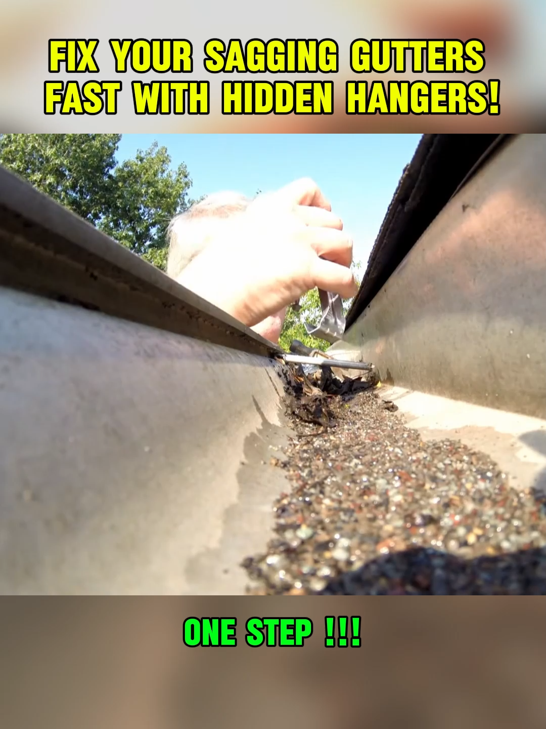 Stop Sagging Gutters Forever !  #gutter #gutters #DIY #diyhacks#tipsandtricks #diyfix #diyfixes#diyprojects #homerepair #gutterhacks #diyprojects #diyhacks #tpyシ #viralvideo