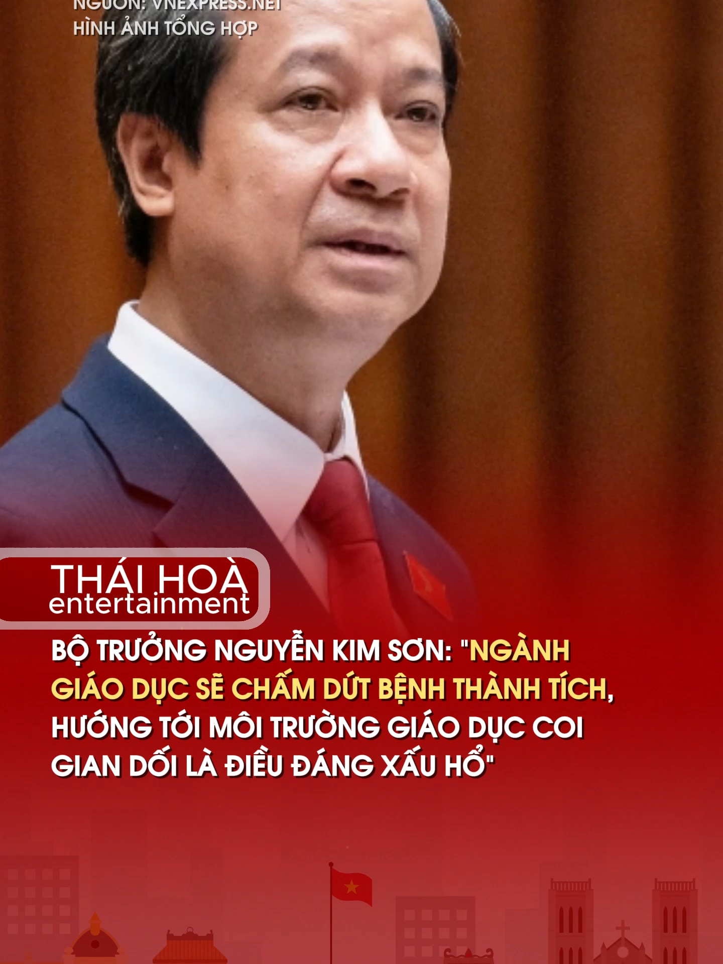 BỘ TRƯỞNG NGUYỄN KIM SƠN: “NGÀNH GIÁO DỤC SẼ CHẤM DỨT BỆNH THÀNH TÍCH, HƯỚNG TỚI MÔI TRƯỜNG GIÁO DỤC COI GIAN DỐI LÀ ĐIỀU ĐÁNG XẤU HỔ”.  #GiáoDụcViệtNam #HọcThậtThiThật #ChốngGianDối #BệnhThànhTích #TháiHoàEntertainment