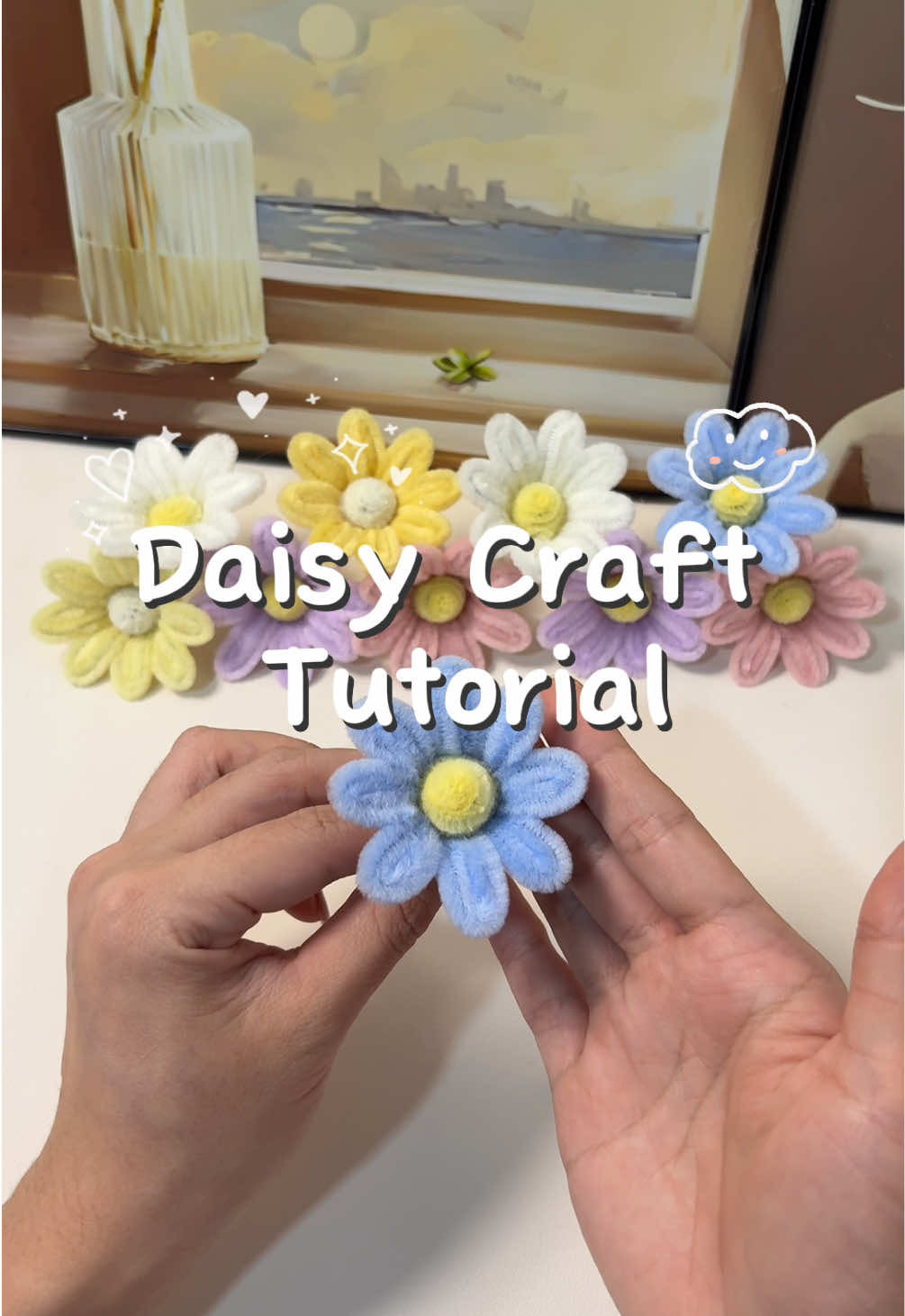 Daisy Craft Tutorial #DIY #handmade #tutorial #ลวดกํามะหยี่ #เดซี่ 