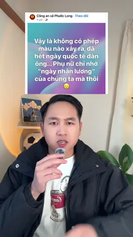 Thế là không có phép màu nào xảy ra trong ngày Quốc tế đàn ông à🤣😀 #tintuc  #tinnong  #vudoimu