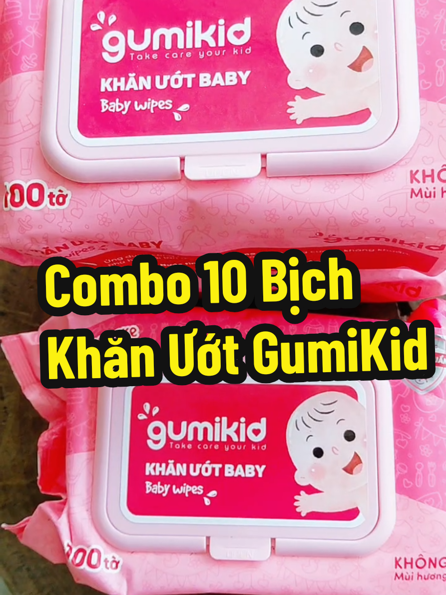 Combo 10 Bịch Khăn Ướt GumiKid #khanuotgumi  #khanuotkhongmui #khanuot  #thanhngoc88 