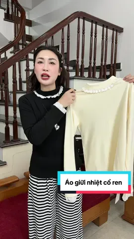 Áo giữu nhiệt cổ ren #phượng_phơi_phới1982 #review #thời_trang_nữ #áo_giữ_nhiệt_cổ_ren 