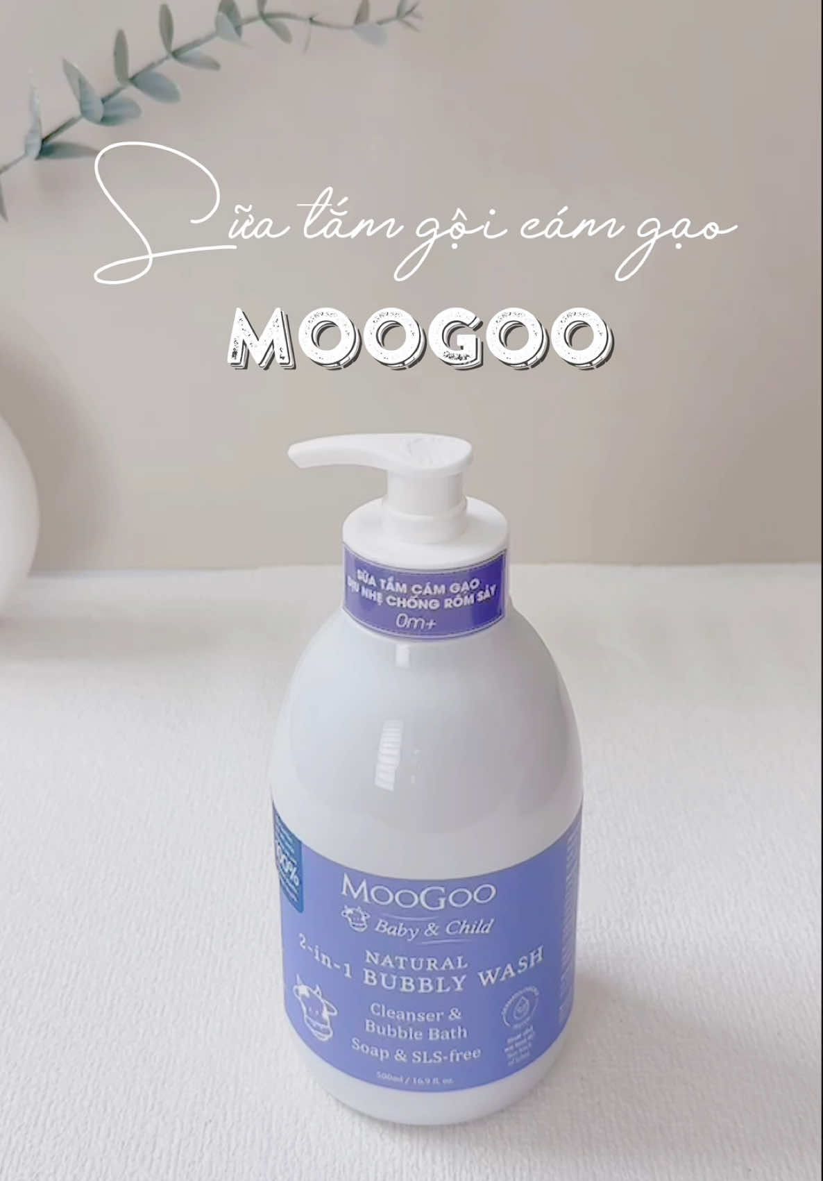 Tắm một lần là mê, mùi nhẹ nhàng – da mịn màng. MooGoo cám gạo đúng là chân ái của bé#suatamchobe #suatamgoi #moogoo #vitaminsam #xhuong 