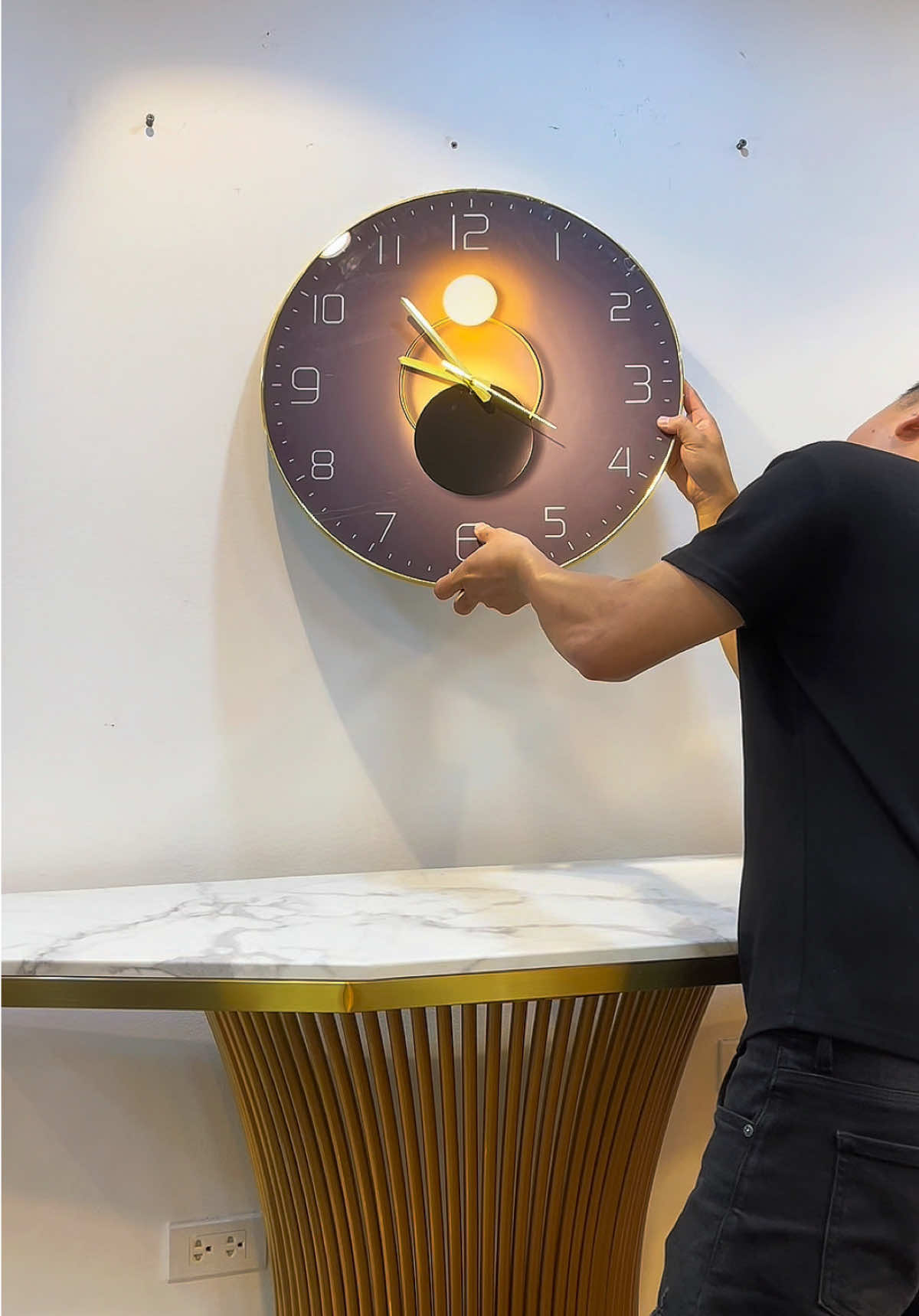 Đồng hồ tròn 5D #donghotron #dongho #donghotreotuong 