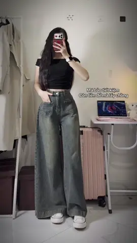 Sáng má cho 5 ngàn chiều má cho 5 ngàn nữa là 10 ngàn #quanongrong #quanjean #thinhhanh #reviewlamdep 