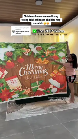 Replying to @Sawai_Shinji05 Sobrang worth it kasi tela talaga sya na makapal at vibrant ang color ng Christmas Banner na to! #christmasbanner #christmasdecor #christmasbackdrop #christmas #christmasdecoration 