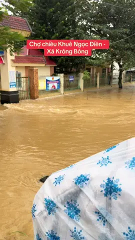 Từ nhỏ đến lớn mới thấy cảnh này nơi chưa bao giờ bị nước ngập cao vậy :) #krongbong #daklak 