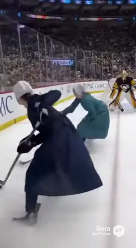 Amish vs Penguins (yes this is real) #NHL #hockey #hockeytok #viral #fyp 