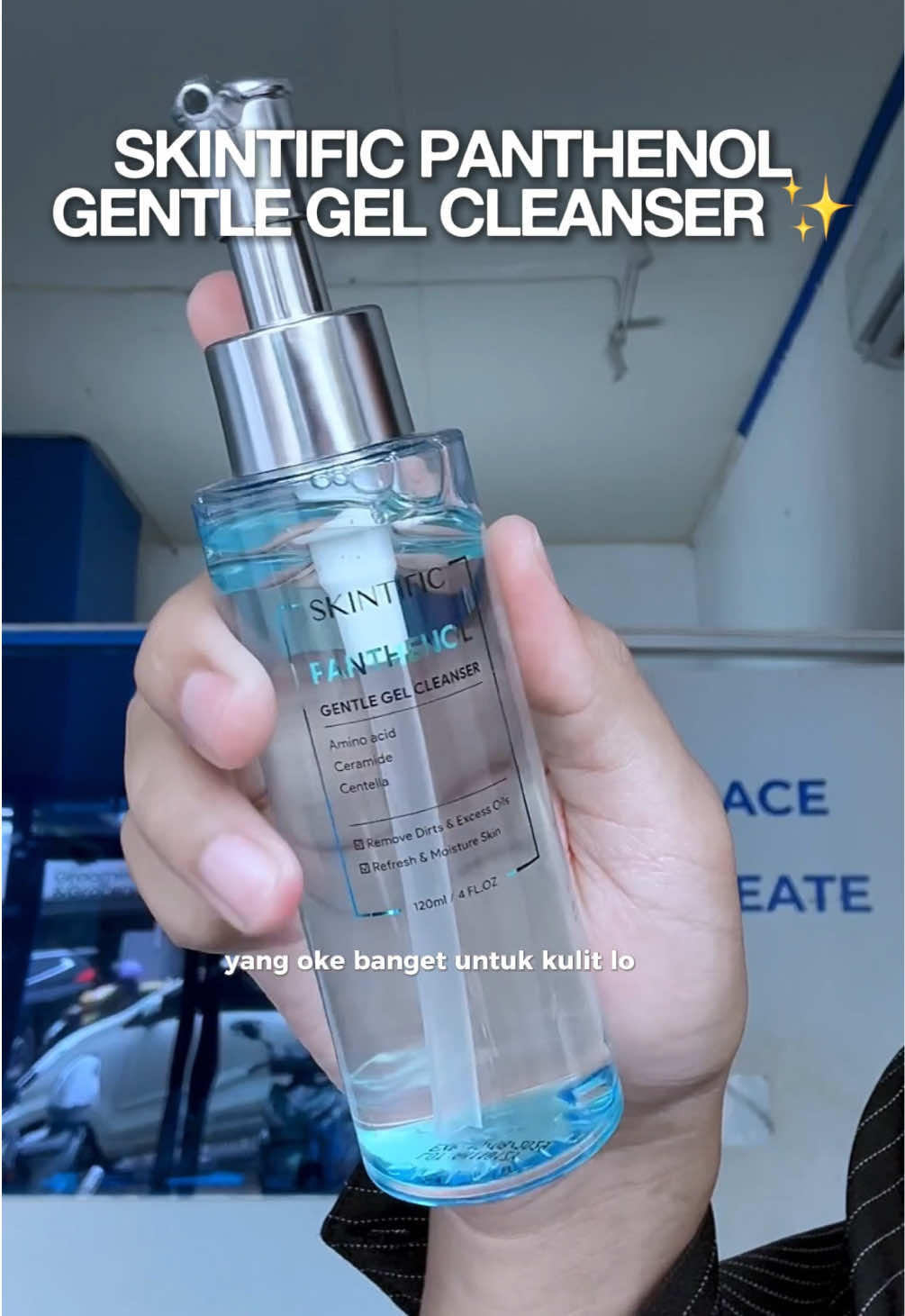 SKINTIFIC PANTHENOL Gentle Gel Cleanser ! Facial wash yang nyaman bgt buat kulit sensitif 💧 #panthenol #skintific #skintificid #skincareviral #sabunmuka 