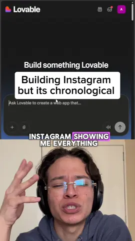 Building instagram but it’s chronological #lovablepartner 