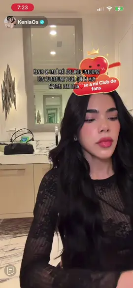 Kenia os hará más adelante unboxing Con su perfume y dice que es muy especial para ella❤️ @KeniaOs 