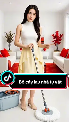 Bộ cây lau nhà tự vắt #xuhuong #xuhuongtiktok #caylaunha #caylaunhathongminh #caylaunhatuvat 